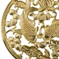thumbnail image 4 of Northlight Koi Fish with Lotus Flower Sculpture with Wooden Base - 13.5", 4 of 4