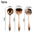 thumbnail image 2 of Juego de utensilios de cocina de acero inoxidable serie chapada en titanio de 3 piezas, 2 of 5