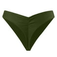 thumbnail image 5 of Women Plus Size Bikini Bottom V Cut High Cut Swimsuit High Waisted Bathing Suit Bottoms, 5 of 5