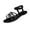Black, variant on Strappy Sandals for Women Flat Gladiator Criss Cross Multistrap Open Toe Ankle Buckle Dressy Casual Beach Vacation Summer Comfortable Walking