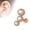 Rose Gold, variant on Cartilage Tragus Barbell Stud 16g 3 Round CZ