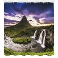 thumbnail image 3 of Ambesonne Iceland Shower Curtain, Kirkjufell Oceanic Cloudy, 69"Wx70"L, Multicolor, 3 of 3