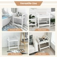 thumbnail image 6 of Costway Waterproof HDPE Shower Bench Bathroom Shower Chair with Armrest Heavy Duty White, 6 of 10