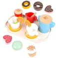 thumbnail image 4 of 1 Set Wooden Tea Set Simulation Food Set Pretend Play Set Miniature Tea Party Accessories, 4 of 8