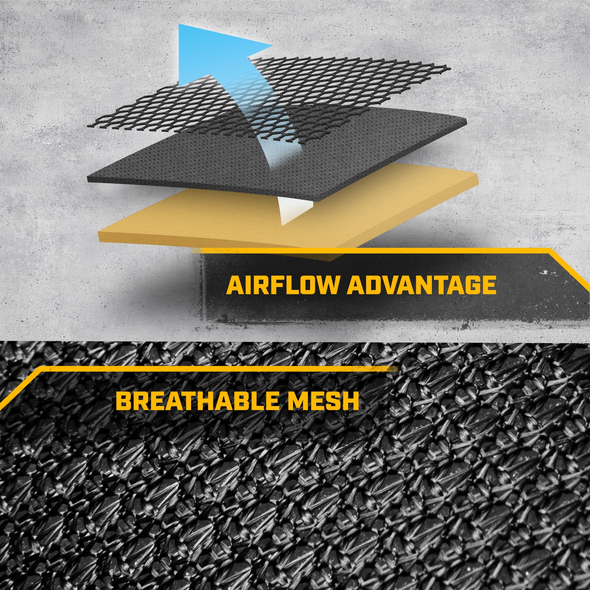 Caterpillar AeroMesh Black Seat Covers for Trucks, Car, & SUV - Front Truck Seat Cover Protector - Breathable Mesh Universal Fit Car Seat Covers - Automotive Seat Covers Top of Seat Protection