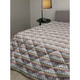 thumbnail image 2 of Ethnic Down Alternative Comforter, Repetitive Inspired Pattern Earthy Tones Illustration, Microfiber Quilt for All Season, 5 Sizes, Dark Eggshell Cream, by Ambesonne, 2 of 3