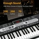 thumbnail image 3 of Piano con teclado, juegos de teclado de piano eléctrico de 61 teclas para principiantes y niños, con micrófono, auriculares, soporte, taburete y bolsa, enseñanza de teclado portátil para el mejor rega, 3 of 5