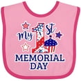 thumbnail image 3 of Inktastic My 1st Memorial Day with Cupcake and Stars Boys or Girls Baby Bib, 3 of 4