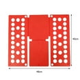 thumbnail image 3 of Tabla de plástico para doblar ropa, doblar camisas de niños, herramienta de almacenamiento para el hogar (roja), 3 of 7