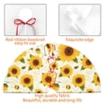 thumbnail image 4 of Yiaed European-style Pattern Sunflower A Print Christmas Tree Skirt , Tree SkirtsTree Mat for Christmas Winter Holiday Indoor Decorations-30", 4 of 7