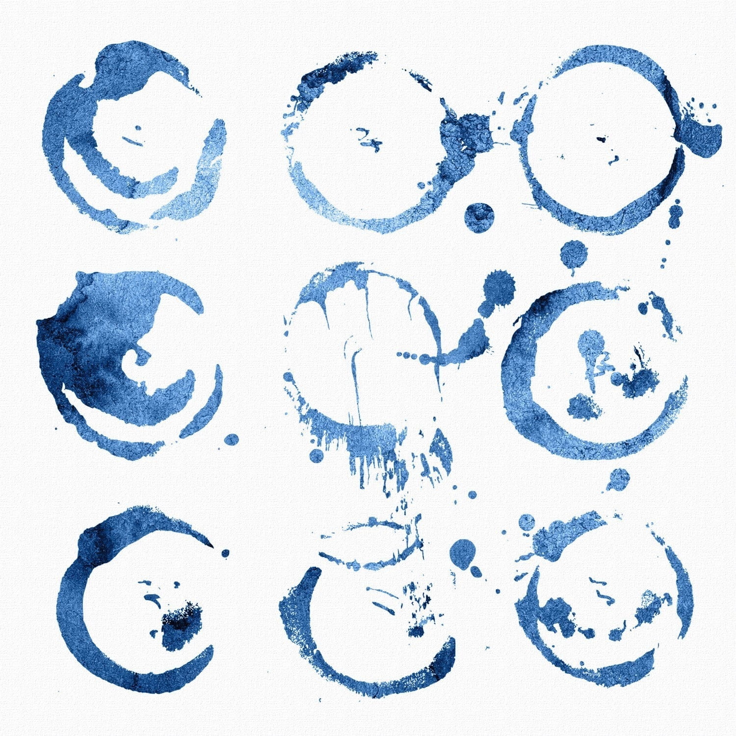 "Splotchy Rings" Painting Print on Wrapped Canvas