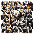 thumbnail image 1 of Yuanou Multicolor Vinyl Eagle Stickers Waterproof Detective Bald Eagle Stickers for Notebooks Laptops Instruments, 1 of 5