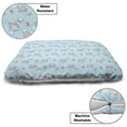 thumbnail image 3 of Cartoon Pet Bed, Funny Elephants Playing and Butterflies Repetitive Pattern, Chew Resistant Pad for Dogs and Cats Cushion with Removable Cover, 24" x 39", Pale Blue Pearl Pale Pink, by Ambesonne, 3 of 4