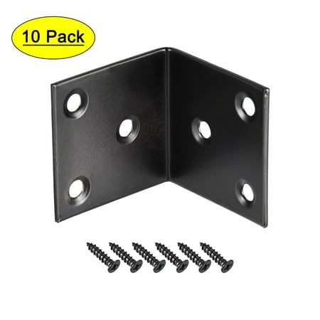 

Uxcell L Shape 40x40x40mm Black Corner Brace Angle Bracket 10 Pack