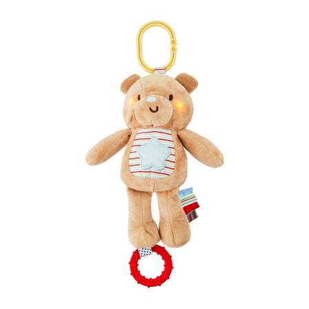 Spark Create Imagine on the Go Musical Light up Plush Baby Toy with Travel Hook, Bear