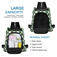 thumbnail image 6 of FORMRS Women's Travel Backpack Purse Anti-Theft Hidden Pockets Casual Shoulder Bag, Green and White Plaid Pattern, 6 of 7