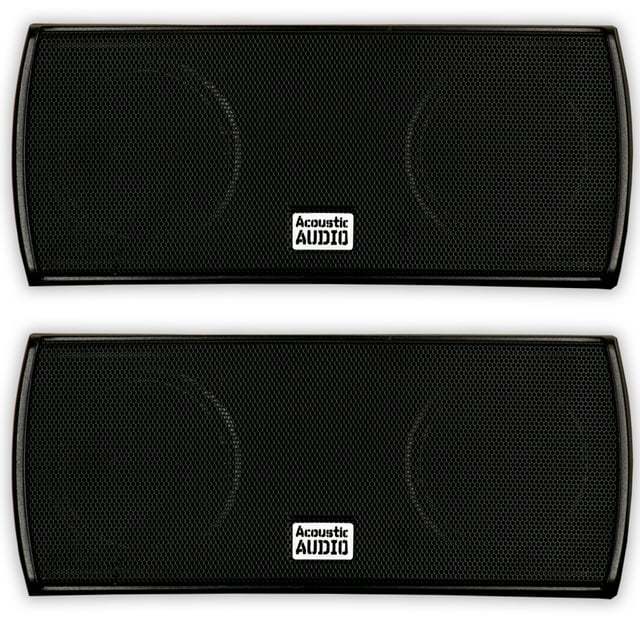 Acoustic Audio AA32CB Haut-Parleurs Montables Passifs Intérieur Noir Bibliothèque Lot de 2