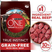 Purina ONE Grain Free Natural Dry Dog Food, SmartBlend True Instinct With Real Beef, 12.5 lb. Bag
