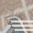 thumbnail image 3 of BERTHMEER 3'x5' Small Shag Area Rugs for Entryway Doormats Indoor Bathroom Office Modern Checkered Geometric Contemporary Plush Soft Fuzzy Fluffy Washable Carpets, Beige, 3 of 5