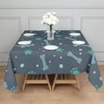 thumbnail image 3 of Paw Prints and Bones Square Tablecloth,Waterproof Square Table Cover,Wipeable Spillproof Washable Table Cover for Home Kitchen Party Decor 42"X42"(107x107cm), 3 of 6