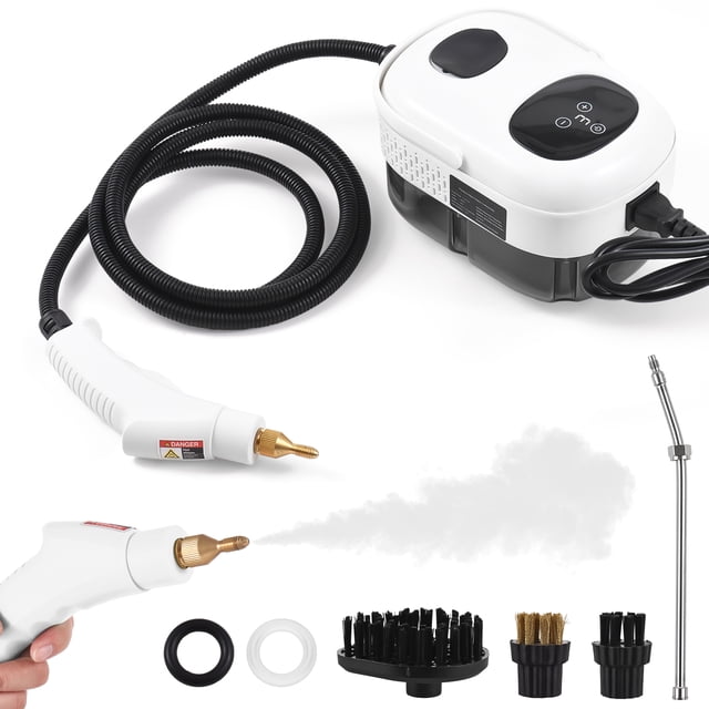 Limpiador de vapor de alta presión de 2500W, máquina de limpieza a vapor presurizada de alta temperatura, 1100ml, 3 Bar, portátil