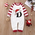 thumbnail image 2 of CAICJ98 Family Christmas Pajamas Parent-Child Letters Print with Stripe Pants Sleepwear Loungewear for Dad/Mom/Kid/Baby Holiday Outfits,0-24Months, 2 of 4