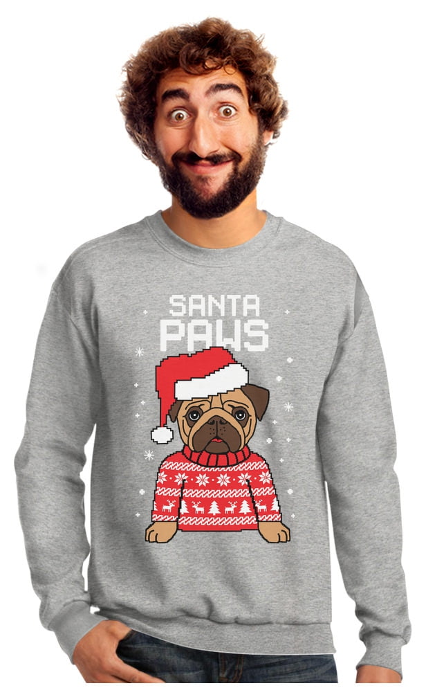 mens pug christmas jumper