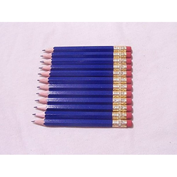 Express Pencils Half Pencils with Eraser - Golf Classroom Pew Short Mini Small Church Non Toxic - Hexagon Sharpened 2 Pencil Color - Lilac (Purple) Bo