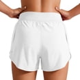 thumbnail image 4 of longantii Womens Athletic Shorts Quick Dry High Waisted Workout Running Shorts Modern Fit Mesh Liner Dolphin Shorts with Multi-Pocket White S, 4 of 6