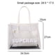 thumbnail image 2 of Color caramelo 2 en 1 correa de cadena bolsos transparentes bolsos de mano transparentes para mujeres, 2 of 7