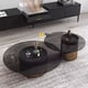 thumbnail image 3 of Modern Laser TV Cabinet Black Floor Telescopic Platform Consoles Solid Wood Table Luxury Meuble Tv Salon Living Room Furniture My Lux Decor Round, 3 of 8