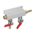 2 Way Gas Distribution CO2 Distributor Manifold With 5/16 Inch Beer