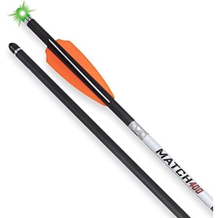 by TenPoint Match 400 - Lighted 20” Carbon Crossbow Arrows (Pack of 3) - 400-Grains, .004” Straightness - With Alpha-Blaze Lighted Nock & Alpha-Nock HP - Essential for Crossbow Hunting$$Other