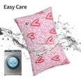 thumbnail image 4 of Valentines Pillow Covers 12x20 Pink Red White Love Heart Decor Throw Pillows Case for Couch Valentine''s Day Anniversary Indoor Outdoor Decorative Cushion Case for Sofa Bed Decorations Set of 2, 4 of 6