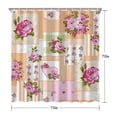 thumbnail image 5 of Pioneer Flower Floral Print Pattern Shower Curtain 72"x72" ,Bathroom Decorative Shower Curtains Set with 12 Hooks,Modern Waterproof Washable Shower Curtain, 5 of 6
