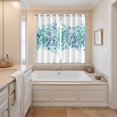 thumbnail image 3 of Teal Blue Eucalyptus Leaves Kitchen Curtains 84 Inch Length, Spring Summer Botanical Floral Grommet Top Bedroom Living Room Curtains, Light Filtering Cafe Curtain Drapes 2 Panels Set 104''x84'', 3 of 9