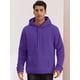 thumbnail image 2 of Sudadera con capucha con forro de felpa para hombre Sudaderas con capucha de manga larga sólida con bolsillo Púrpura S, 2 of 5