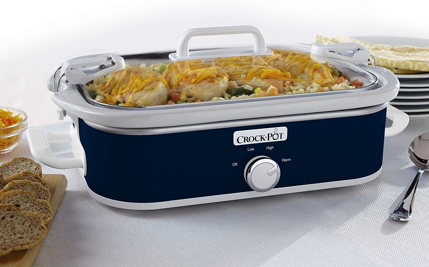 Crock-Pot SCCPCCM350BL 3.5-Quart Casserole Crock Slow Cooker for sale online 