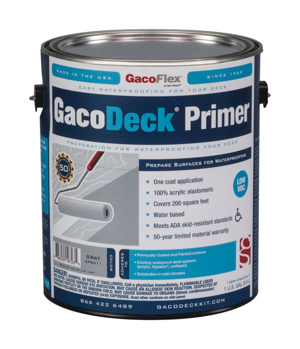 Gaco Western 1765312 Gray Water-Based Solid Deck Coating, 1 gal - Pack of 4