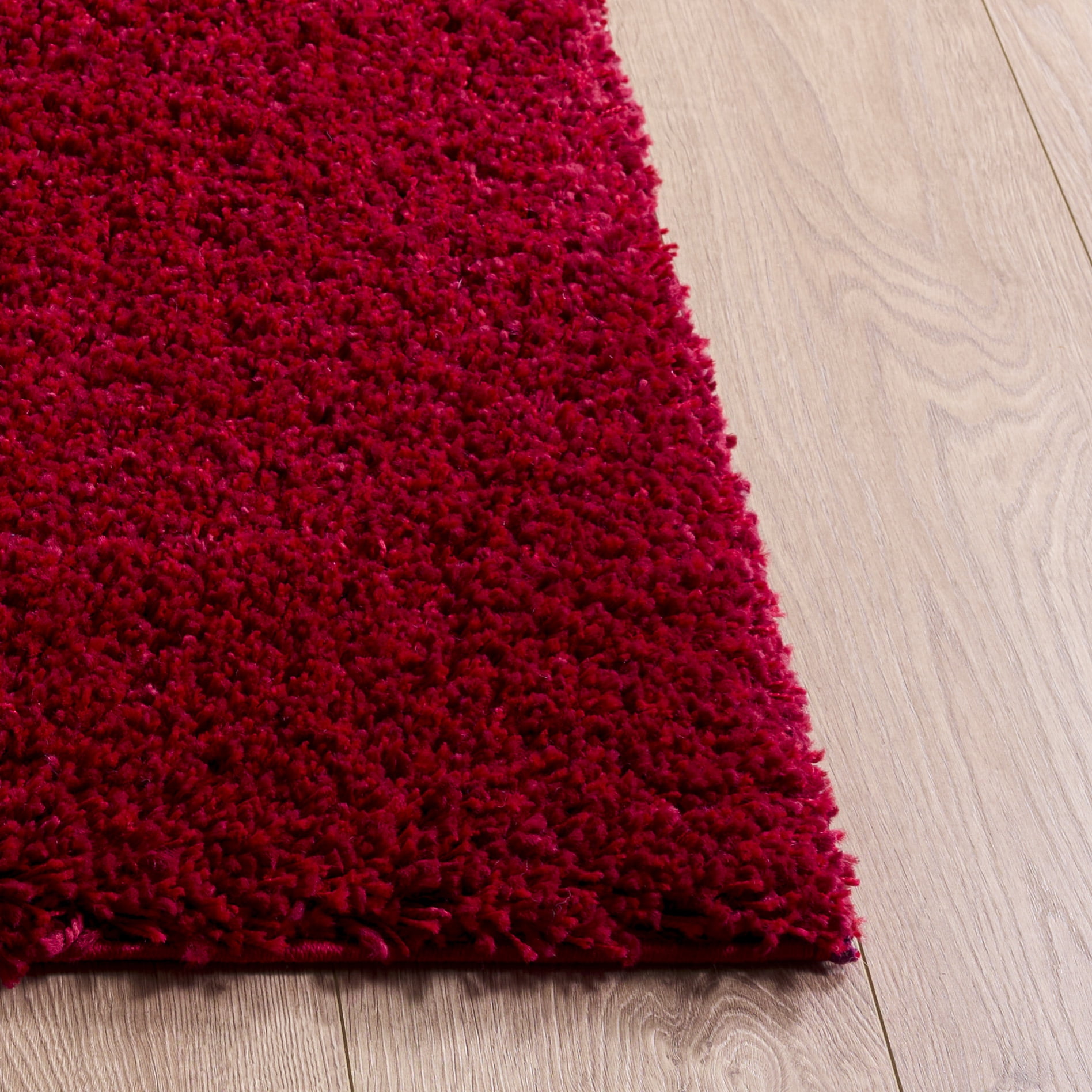 Safavieh California Plush Solid Shag Area Rug, Red, 9' x 9' Square