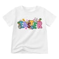 thumbnail image 1 of MIASHUI T-Shirt de Pâques pour Garçon et Fille, Manches Courtes, Imprimé Graphique, Blanc, 4-5 Ans, 1 of 4