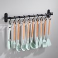 thumbnail image 2 of Wall Mounted Metal Kitchen Utensil Holder Rack with 10 Hooks, 2 of 5