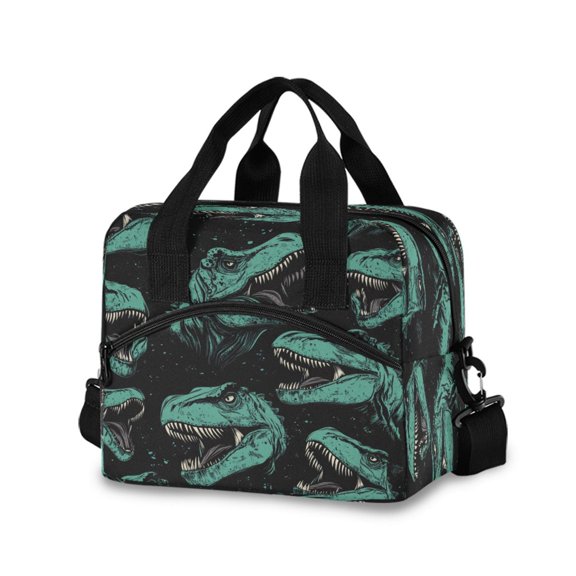 Lunch Bag Portable Crossbody Meal Bag Cooler Bag Insulated Lunch Bag Food Bag Handheld & Crossbody Design Cool Big Mouth Dinosaur