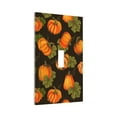 thumbnail image 2 of Kll Orange Pumpkin Autumn Maple Falling Leaves Wall Plate,Gloss Finish,Standard Size 1 - 5" X 3", Polycarbonate Thermoplastic,Electric Receptacle Plug Covers, 2 of 8