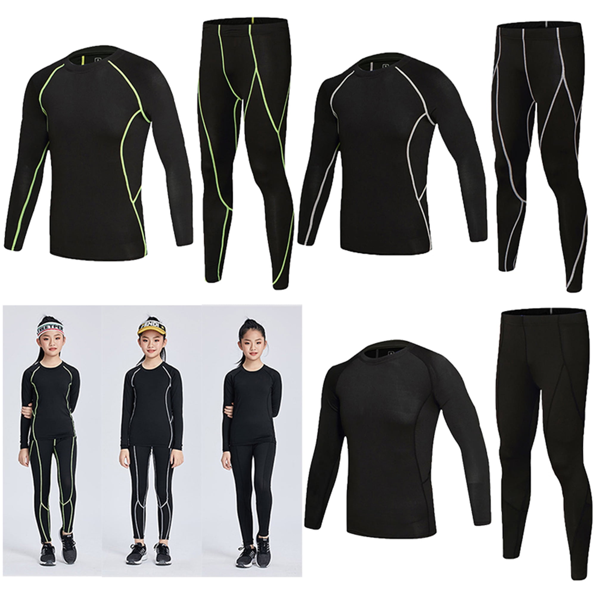 MLFU Children's Thermal Underwear Long Johns Set, Lightweight Top and