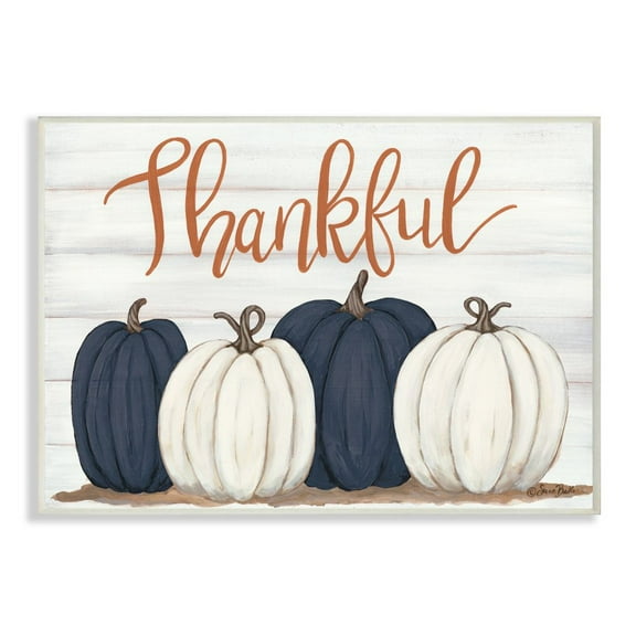 Stupell Industries Autumn Farm Pumpkin Harvest with Thankful Phrase Designed by Sarah Baker