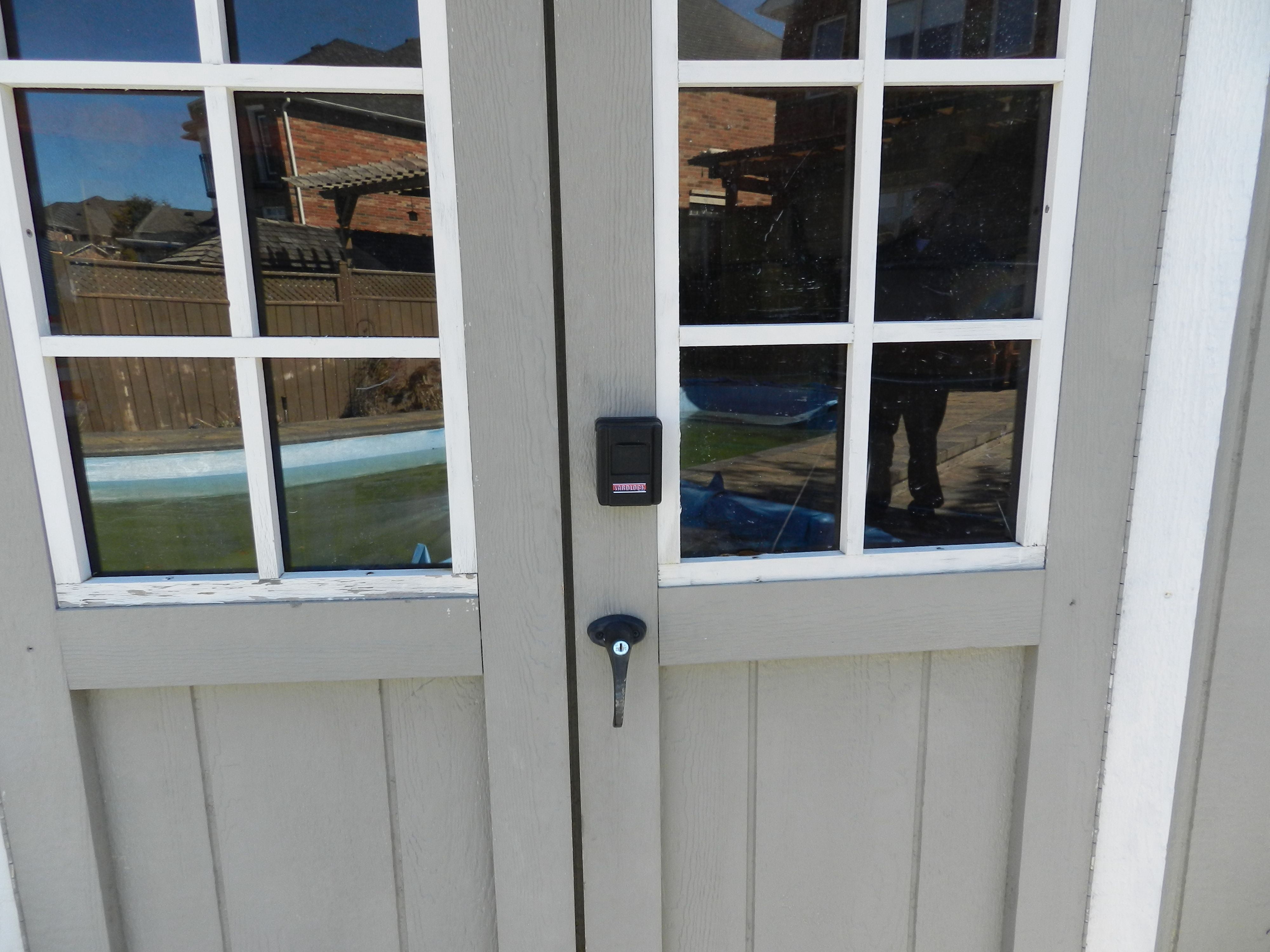 Shed Door Keyless Locking System, Barn Door Lock Combination