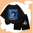 thumbnail image 3 of Conjunto de verano de 2 a 12 años para niños, ropa de pareja de Sonic, camiseta, traje para niños 2024, ropa para niñas, top para madres y niños, 3 of 5