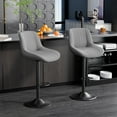 thumbnail image 2 of Hawsaiy Adjustable Bar Stools Set of 4, Swivel Counter Height Bar Chairs with Back, Modern Technical Fabric Barstools for Kitchen Island & Home, Dark Gray, 2 of 10