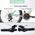 thumbnail image 5 of Mountain Bike 24/26 Inch, High-Density Carbon Steel Frame, 21 Speed, Front Suspension, Dual V-Brakes, 80% Pre-Assembled for Men Women Teens, 5 of 10